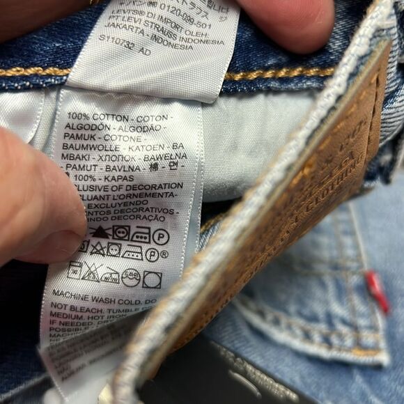 Levi's Big E Premium Denim Ankle Column Skirt NWT size 27 - Picture 12 of 13